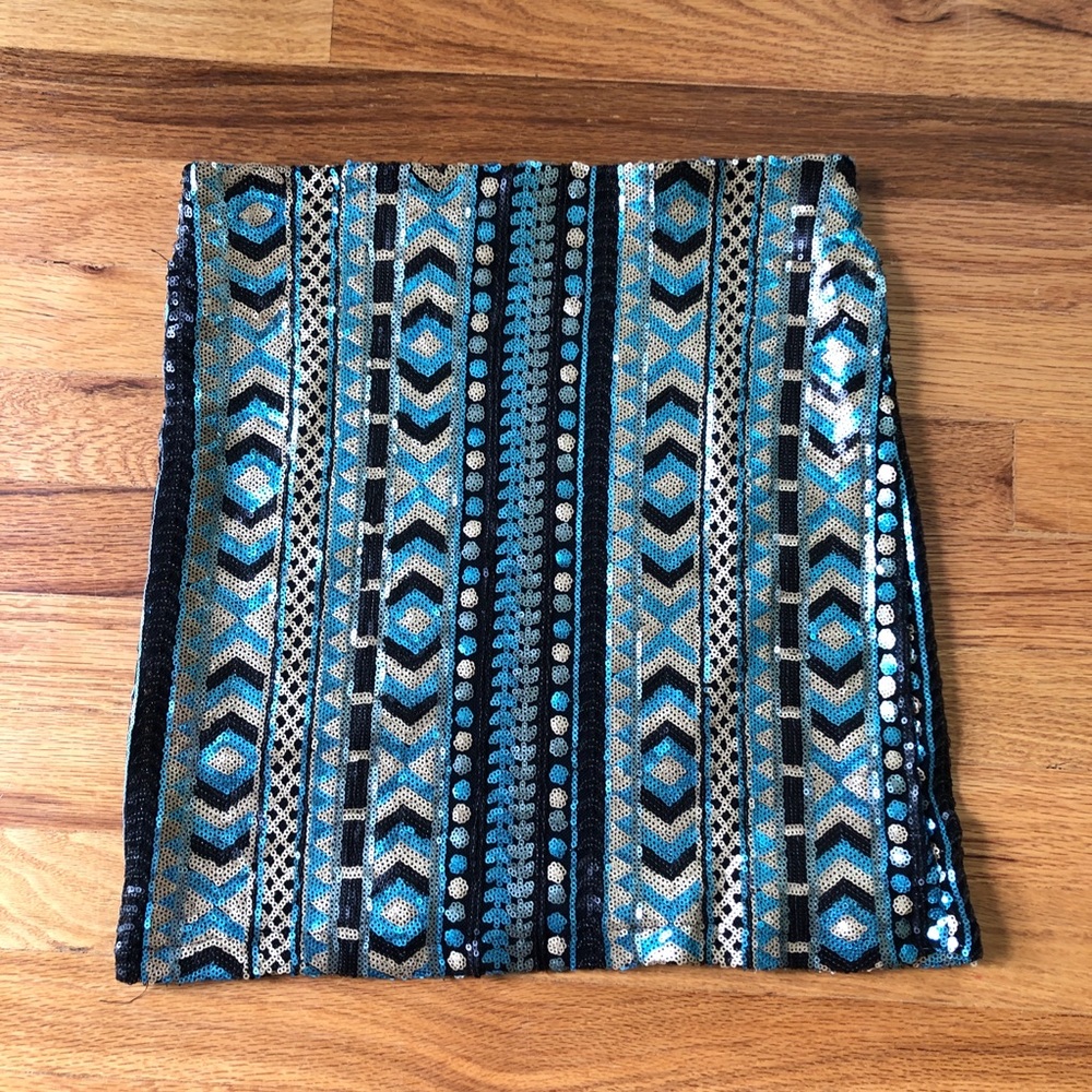 francesca’s Sequined Mini Skirt